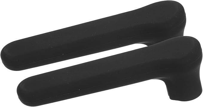 uxcell 2Pcs Silicone Door Handle Covers, Silicone Anti-Static Door Knob Cover Anti-Collision Door Handle Protector for Flat Door Handle Lever, Black