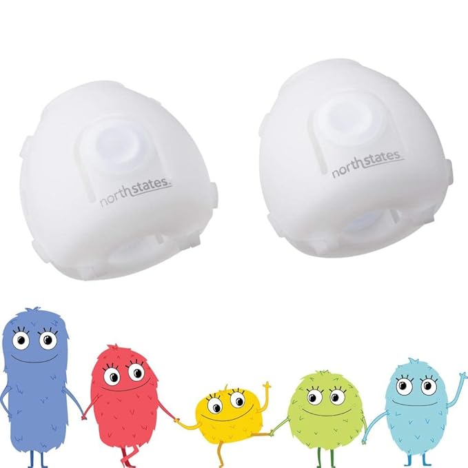 Toddleroo by North States - Door Knob Covers for Baby Proofing: Child Proof Door Knob Safety Cover for Kids - 2 Pack - White