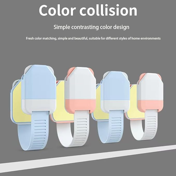 Soft Strap Child Safety Locks Non-Adjustable, Flexible Cabinet & Drawer Latches for Baby & Pet Proofing, No Tools, Fits Toilet Lid, Closet, Kitchen Cupboards & More (Pink 4Pack)