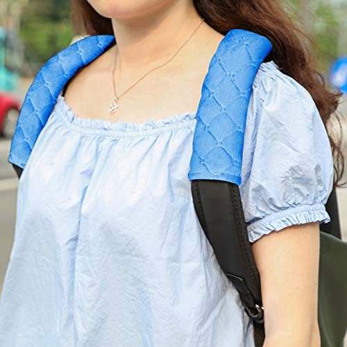 Tatuo 4 Pack Seat Belt Cover Extra Long Seat Belt Pads for Car Soft Comfort Shoulder Strap Covers Harness Pads Helps Protect Your Neck and Shoulder(10.6 Inch,Blue)