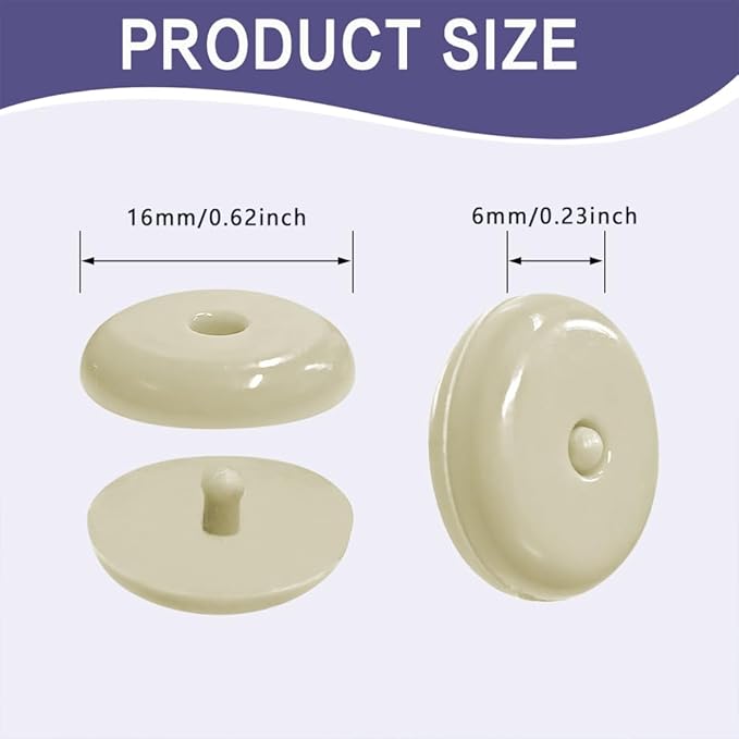 10 Sets Universal Fit Seatbelt Stopper Kit, Snap-on Seat Belt Button Stop, Car Accessories Plastic No Welding Required Seat Belt Buckle Button Prevent Seatbelt Clip from Sliding Down (Beige)