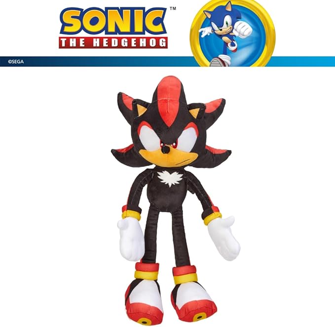 Sonic Shadow The Hedgehog Anime Kids Bedding Super Soft Plush Cuddle Pillow Buddy, One Size, (Officially Licensed Product)
