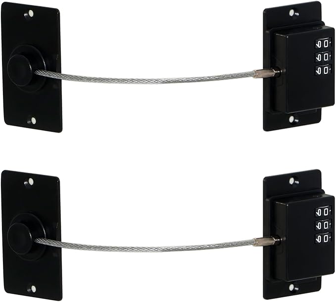 Fridge Lock for Kids Safety, 2 Pack Cabinet Locks with Combination for Baby Proofing, Childproof Digit Combination Locks for Refrigerator Drawers Closet Freezer, Heavy Duty Adhesive Child Safety Lock