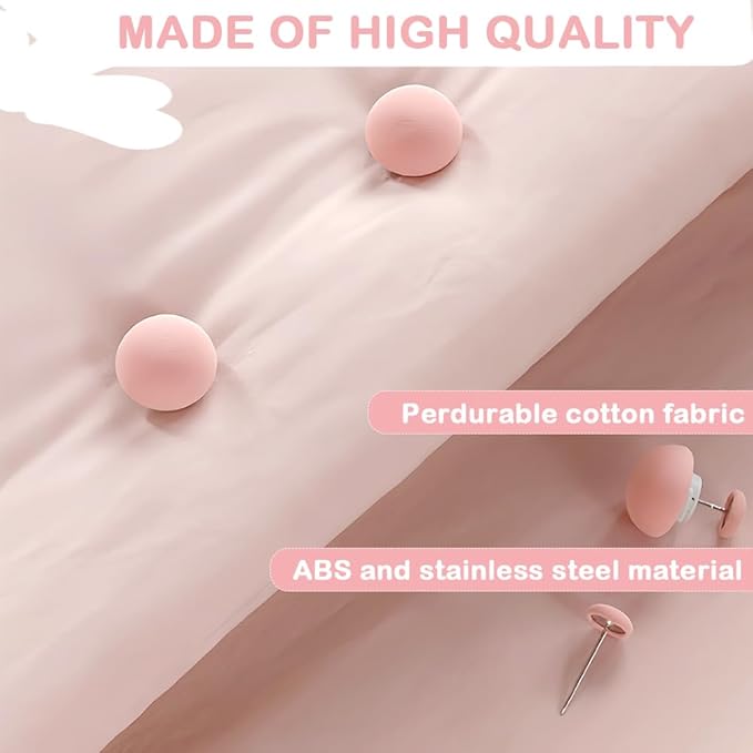 DQITJ 24 Pcs Duvet Pins and Clips Double-Sided Fasteners to Secure Comforter in Cover with Storage Box for Quilt Cushions Curtains (White, Grey and Pink)