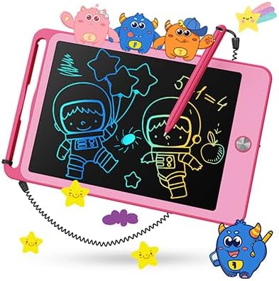 TEKFUN Kids Toys for 3+ Years Old Boys Girls Toddler, 8.5inch LCD Writing Tablet Erasable Drawing Tablet Writing Pads, Kids Travel Learning Toys Boys Girls Birthday Gifts Age 3 4 5 6 7 (Pink)