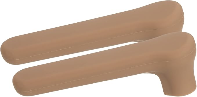 uxcell 2Pcs Silicone Door Handle Covers, Silicone Anti-Static Door Knob Cover Anti-Collision Door Handle Protector for Flat Door Handle Lever, Brown