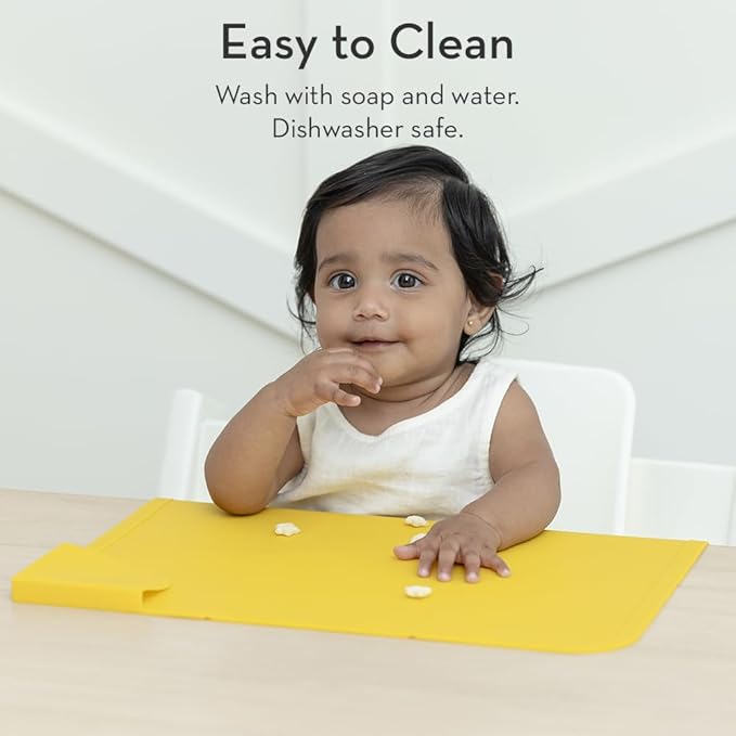 Silicone Placemat for Babies & Toddlers by Bella Tunno, Non-Slip Baby Feeding Mat for High Chair & Table, Dining, Eating, Food & Travel Placemat for Kids