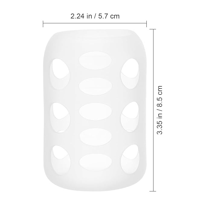 8 Pcs Milk Bottle Sleeves Pigeon Supplies Silicone Bottle Cover Feeding Glass Covers Glass Sleeves Nursery Feeding Baby White Anti-Fall