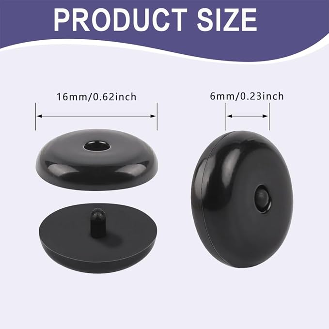 10 Sets Universal Fit Seatbelt Stopper Kit, Snap-on Seat Belt Button Stop, Car Accessories Plastic No Welding Required Seat Belt Buckle Button Prevent Seatbelt Clip from Sliding Down (Black)