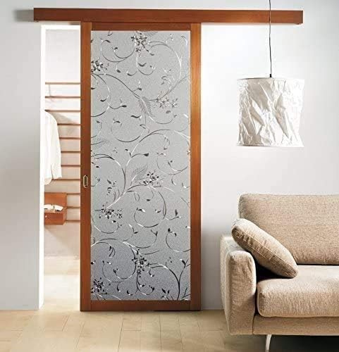 Niviy Static Cling Non-Adhesive Window Film Frosted Glass Film Bathroom Door Glass Decoration Window Film Privacy Covering (29.5"x 118")
