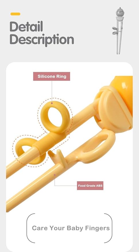 Goryeo Baby Training Chopsticks for Kids - Kids Chopsticks Use Completely Harmless Material - Anti-dislocation Buckle Design - Includes Portable Box