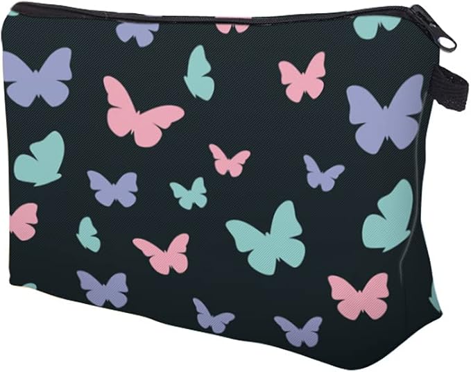 Deanfun Makeup Case Small, Cosmetic Zipper Bag Waterproof for Purse Mini, Women Cute Traveling Accessories Pouch for Ladies Thanksgiving Christmas Gifts(D2-55122)