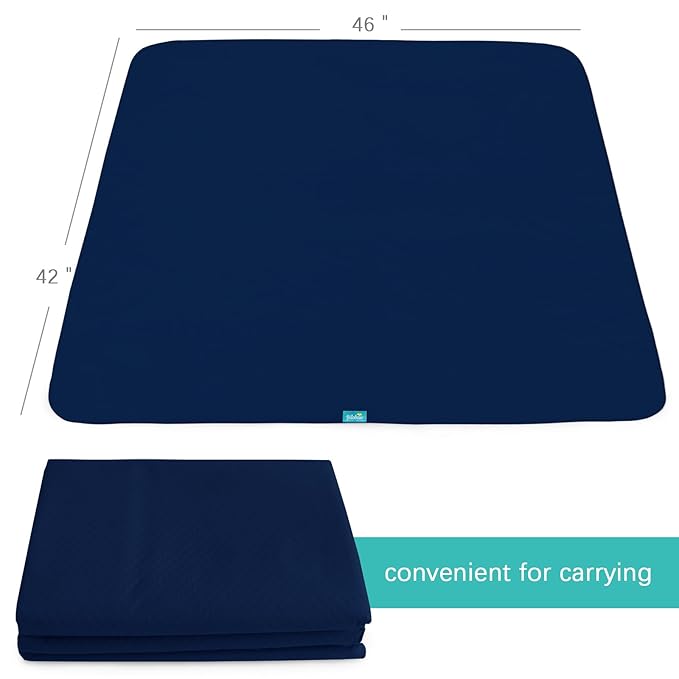 Splat Mat 2 Pack for Under High Chair & Arts & Crafts & Eating Mess, Waterproof 42''×46'' Baby Playtime Anti-Slip High Chair Mat for Floor or Table, Reusable & Portable Splash Mat for Under High Chair