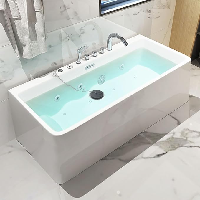 Bathtub Stopper, Silicone Tub Drain Stopper/Plug/Cover with 27.5" Stainless Steel Beaded Chain, Shower Bath Drain Water Stopper
