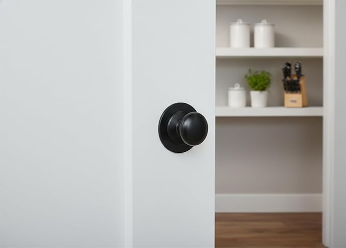 trust4care 8-Pack Black Large Backplates Rosette Washers for Bifold Cabinet Door Knobs, 2-1/3 Inch Thick Round Back Plates Sheets for Bi-Fold White Closet Doorknobs Drawer Dresser Pulls Barn Handles
