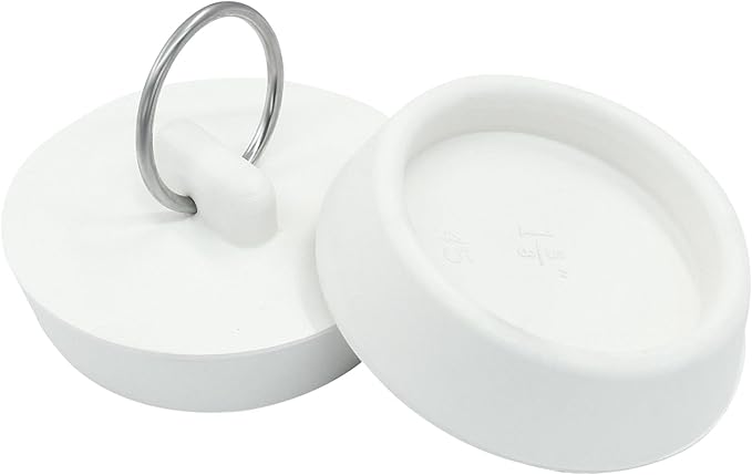 2 Pack Rubber Drain Stopper, 1-5/8 Inch Bathtub Plug Hanging Ring Bathroom Plug, Universal Kitchen Sink Plugs for Bathroom Laundry