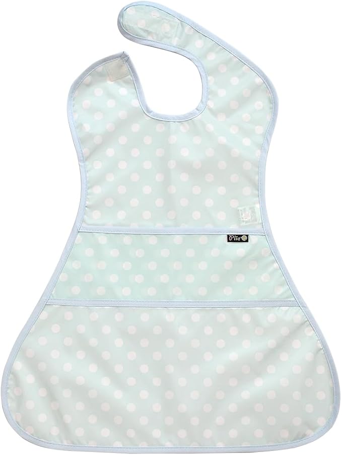 Plie Full Coverage Waterproof Feeding Bib for Toddlers – Extra Long Apron Bib for Mealtime, Self-Feeding, High Chairn