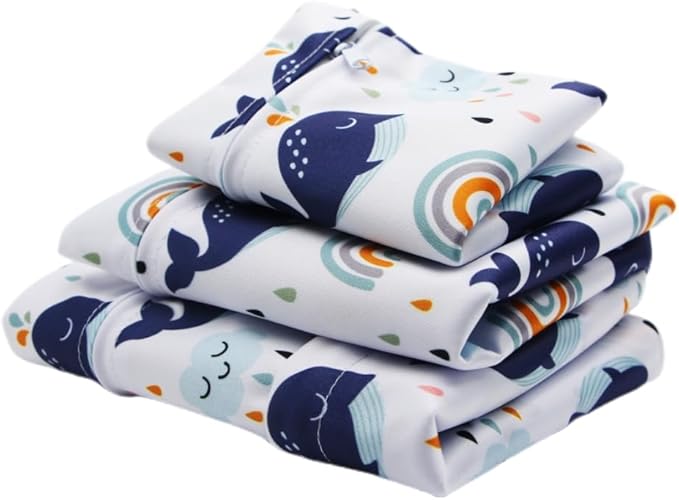 Asenappy 3pcs Cloth Diaper Wet Dry Bags Waterproof Reusable with Two Zippered Pockets Travel Beach Pool Daycare Soiled Baby Items Yoga Gym Bag for Swimsuits or Wet Clothes