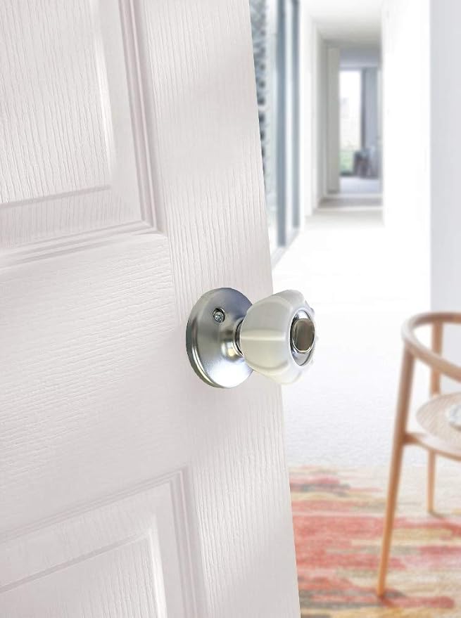 New Enjoy Cover - Door Knob Cover Grips Non Slip Arthritis & Senior Living Aids Grippy Easy Open Decorative. Simple Functional Effective Solution- 4 Pack (White, Tylo)