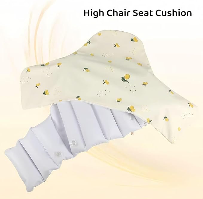 High Chair Cushion with Cover Pad for IKEA Antilop Babies Toddlers Inflatable & Reversible Built-in Inflatable Cushion