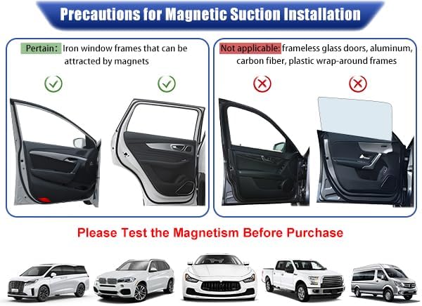 ZATOOTO Magnetic Car Window Shade 4 Pack, Car Shades for Side Windows for Sleeping Car Privacy Curtain UV Block Window Shade, Universal Size for Vehicle Sun Block Window Shade for Baby