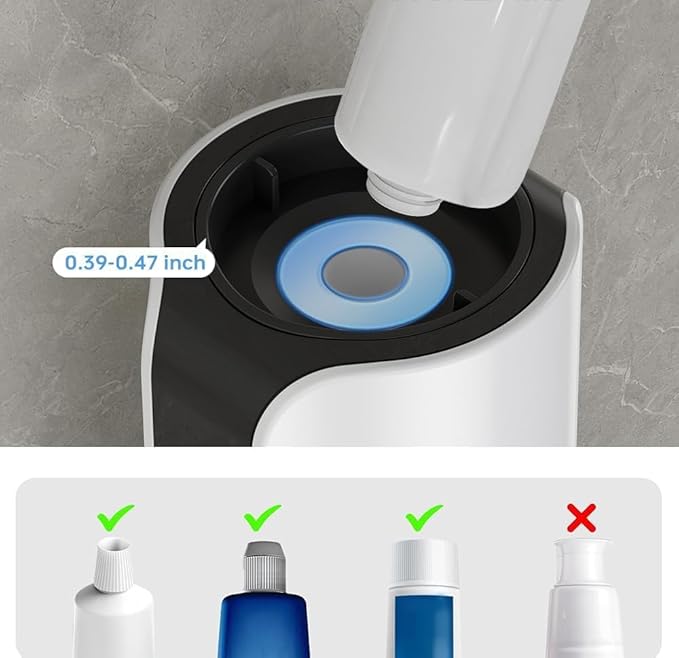 Smart Automatic Electric Toothpaste Dispenser for Kids - Wall Mounted Bathroom Squeezer with 3-Level Adjustment & 2 Toothbrush Slots (White)