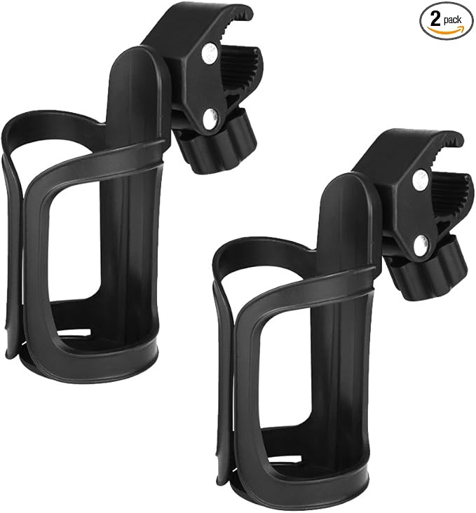 Accmor Bike Cup Holder, Bike Water Bottle Holders, Universal 360 Degrees Rotation Cup Holder for Bicycle, Stroller, Scooter, Walker, Wheelchair, Bike Bottle Holders for Kids Adults, 2 Pack