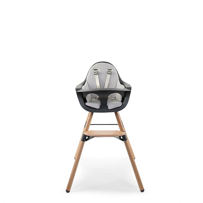 Childhome Evolu One.80° High Chair Seat Cushion, Compatible with Childhome Evolu One.80° high Chair, Soft Padded Seat Cushion, Machine Washable, High Chair Sold Separately, Light Grey