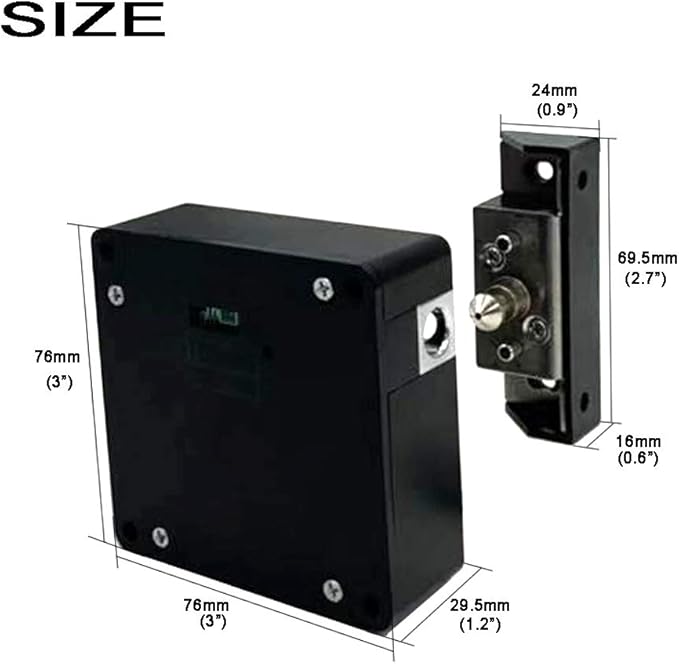 RFID Lock Electronic Cabinet Lock, Hidden DIY Lock with USB Cable for Wooden Cabinet Drawer Locker Cupboard (1 Pack)