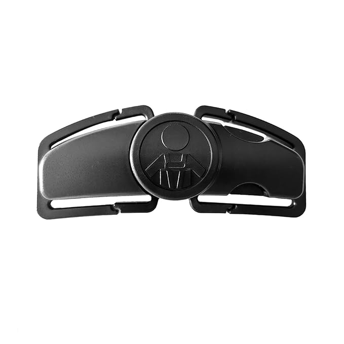 Seat Chest Harness Clip Car Seat Safety Belt Clip Buckle Lock Stroller Chest Clip Universal Replacement for Kids Trend Adjustable Guard (Black-2)
