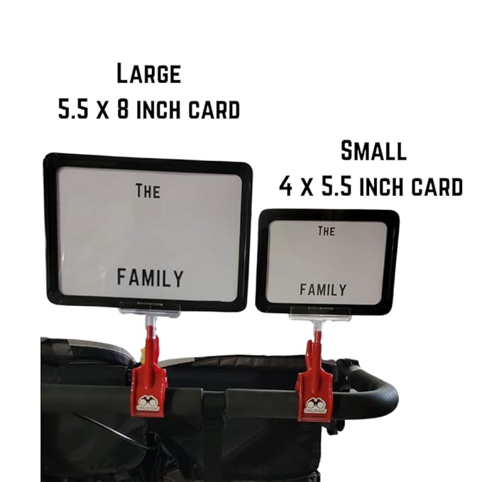 Stroller Identifier Marker Sign Flag Stroller Finder Clip- The Stroller Scout (Red & Black- Small)