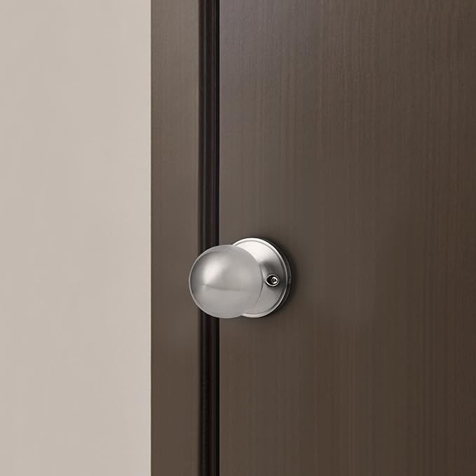 Probrico Ball Half Dummy Door Knob Brushed Nickel Inactive Single Door Knob