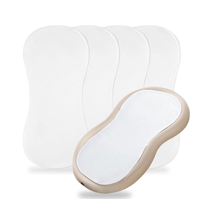 Thicker 4-Pack Waterproof Changing Pad Liners - Ultra Soft & Absorbent for Baby, Fits Keekaroo Peanut Changer & Standard Pads, Machine Washable, Two-Sided Design (15"x26.5")