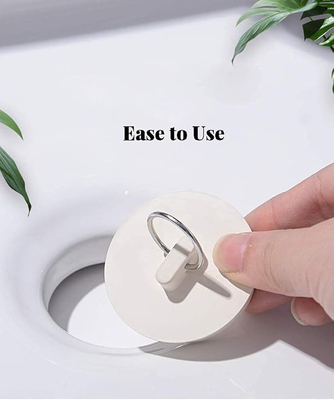 CICITOYWO Bath Tub Drain Stoppers, 4 Pieces Sink Bathtub Plug Rubber Kitchen Bathroom Laundry Bar Water Stopper Seal with Hanging Ring for Shower Faucet Cover Pool Plugs and Caps
