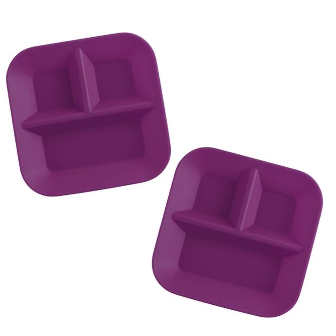 | 100% Silicone Plates for Babies & Kids | MADE IN THE USA | BPA, BPS, Lead, Cadmium, PVC, & Phthalate Free | Children's Divided Placemat Set | Plum, 2 pack