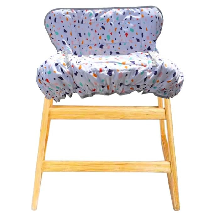 2-in-1 Shopping Cart and High Chair Cover-Grocery Cart Cover for Babies Toddlers Infants Resturant Highchair Cover-Padded Folds to Portable Pouch for Baby Boy Girl (Art)