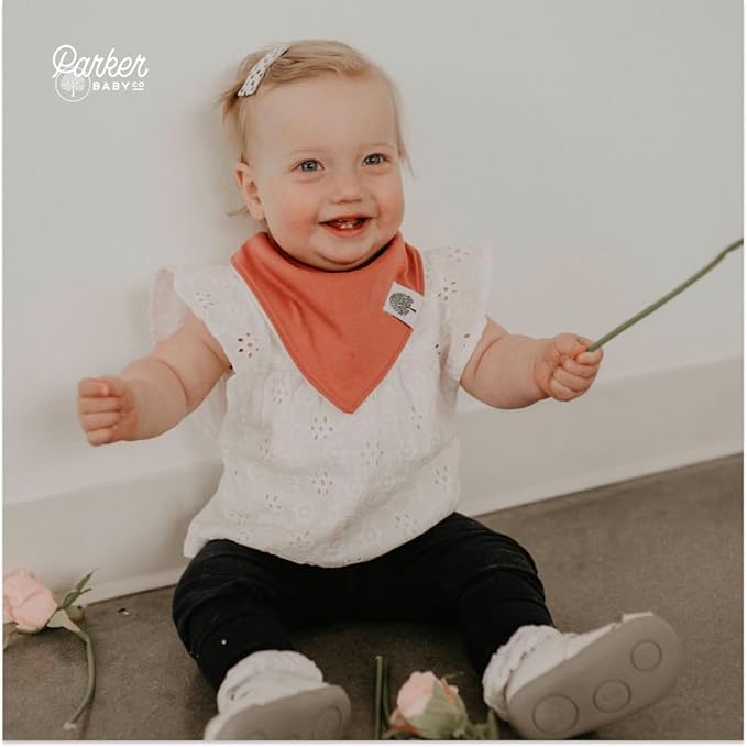 Parker Baby Bandana Drool Bibs 8 Pack Baby Bibs for Boys, Girls, Unisex - Soft & Stylish Teething Bibs for Babies
