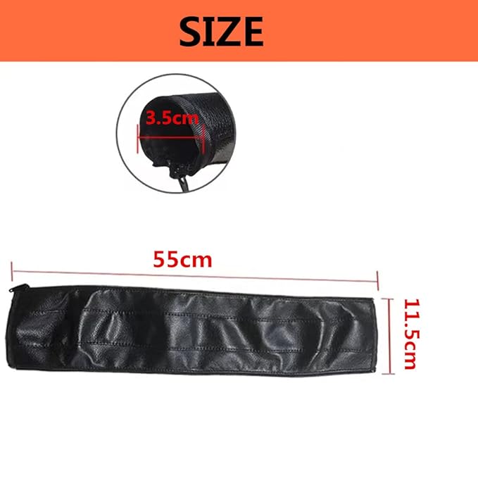 MINILUJIA Baby Stroller Armrest Bumper Handlebar Sleeve Cover Universal Handle Cover DustProof Protect PU Leather Case with Removable Zipper Black