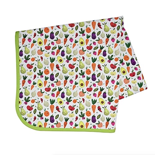 BapronBaby Market Fresh Produce Splash Mat - Waterproof Catch-All for Under High Chairs, Floors, Tables, Playtime or Arts & Crafts - Machine Washable - 45" x 45”