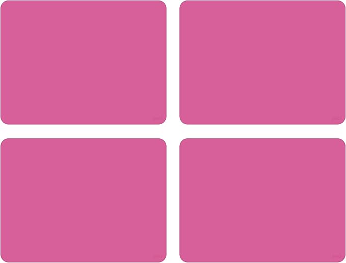 GASARÉ, Placemats Set of 4, Silicone Placemats, Table Mats, Non-Slip, Easy to Clean, Heat Resistant, Flexible, 20% Thicker, 16 x 12 inches x 1.1mm, Pink