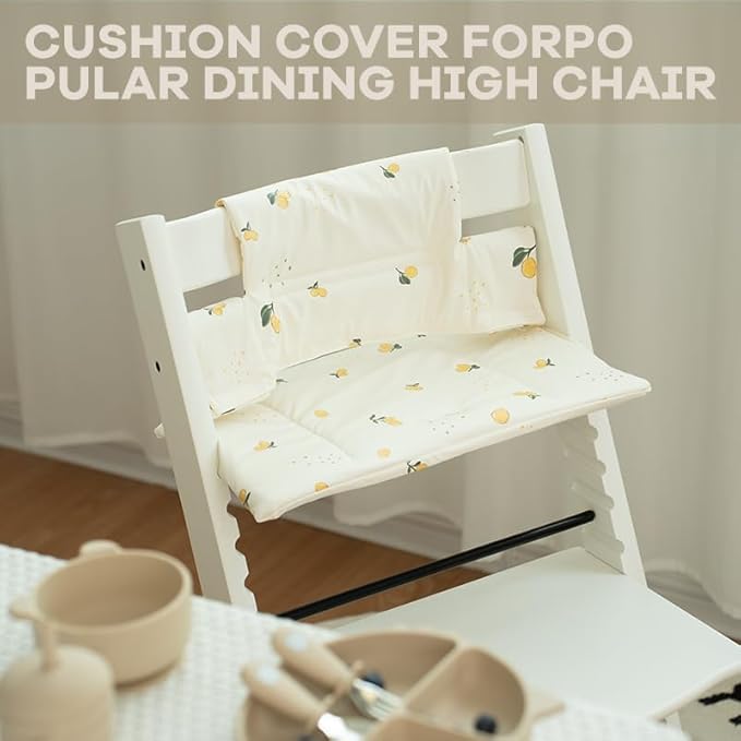 Baby Cushion Set Soft and Comfort High Chair Cushion for Infant, Toddler High Chair Accessories Easy to Clean and Install, Orange Sandy