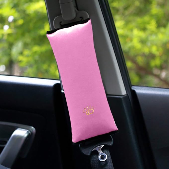 2PC Seat Belt Pillow for Kids, Car Seat Pillow Neck Rest for Kids, Kids Travel Pillow for Car Seat, Kids Seatbelt Pillow, Toddler Infant Safety Support Shoulder Flat Pad, Seat Belt Strap Covers in Car