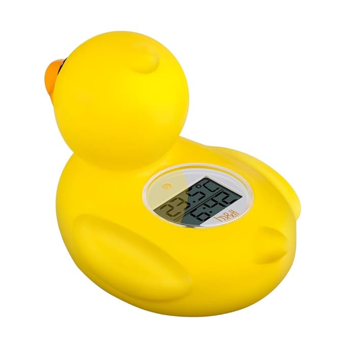 b&h Baby Bath Thermometer, The Infant Bath Floating Toy Safety Temperature Water Thermometer, Baby Bath Essentials (Winking Duck)