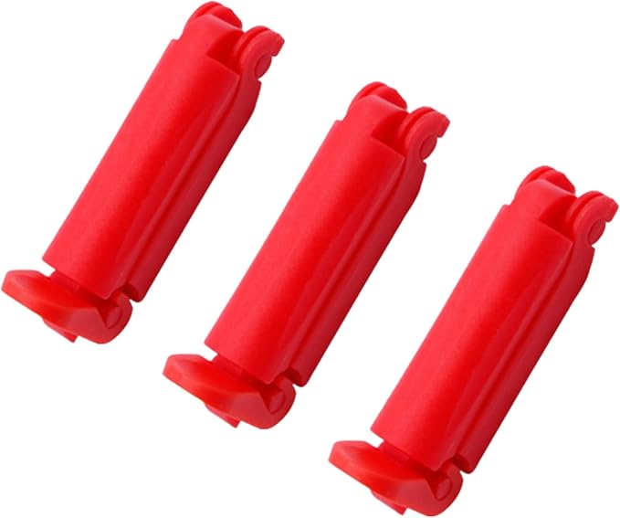 3 Pieces Car Seat Belt Clip Buckle Baby Car Seat Safety Belt Slip Slip-Resistant Clips (Red 3 Pieces)