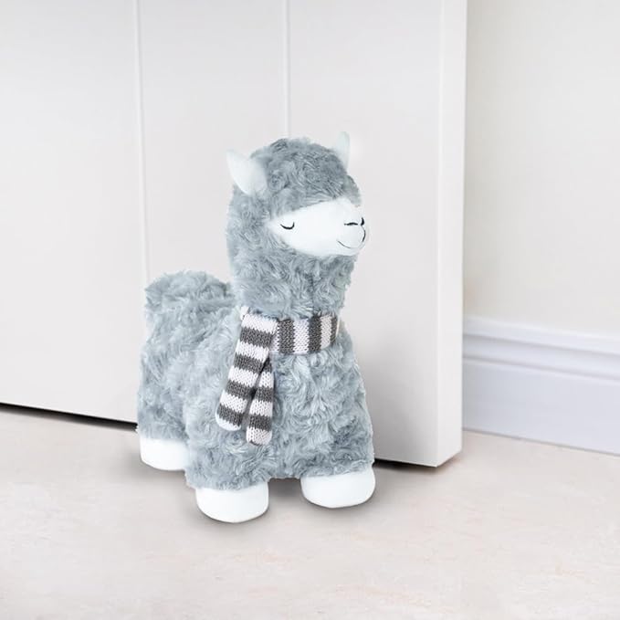 Marwood Cute Door Stopper Decorative Door Stops for Home and Office, Goat with Scarf Weighted Interior Doorstop Fabric Stuffed Animal Door Stopper Floor Decorative