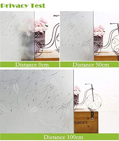 Niviy Static Cling Non-Adhesive Window Film Frosted Glass Film Bathroom Door Glass Decoration Window Film Privacy Covering (11.8"x 78.7")