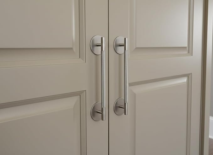 trust4care 8-Pack Thick Brushed Satin Nickel Backplate for Cabinet Knobs Pulls Handles, 2-1/3" Round Rosette Plate for Bifold Closet Doors, Large Escutcheon Back Plates Sheets