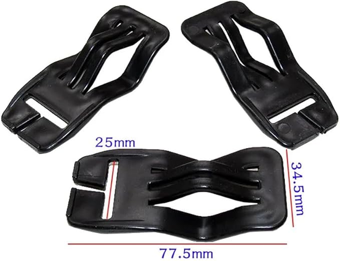10 Pack Car Seat Cover Plate Hooks Webbing Mount Clip Universal 1'' Belt End Connector Fixing Buckle Elastics Chucks Attachment Fastener for Carseat Covers Car Seat Protector Installation