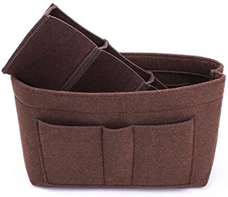 ZTUJO Purse Organizer Insert, Felt Bag Organizer For Handbag Purse Organizer,13 Colors, 6 Size (Small, Coffee)
