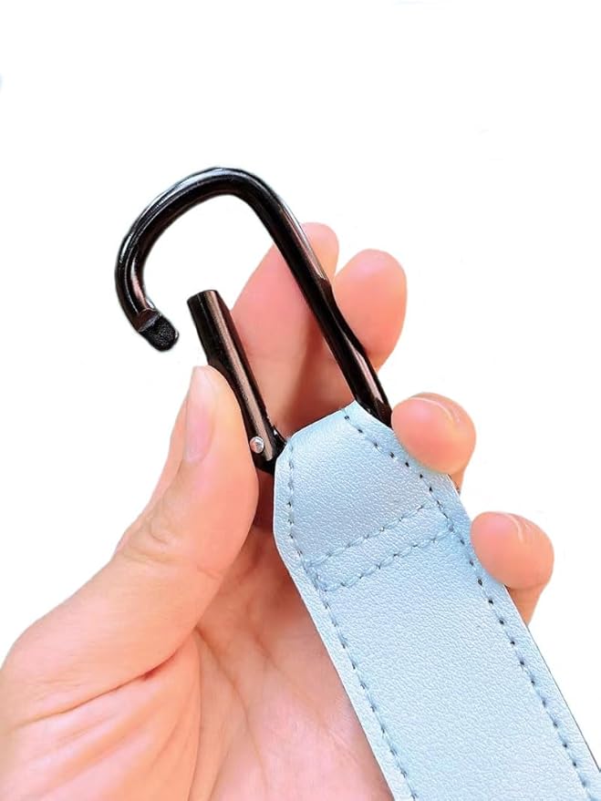 6 PCS Stroller Hooks for Hanging Bags and Shopping - Universal Stroller Clips for Bags - Great Hook Set for Mommy When Walking or Shopping（Blue + Pink + Gray）